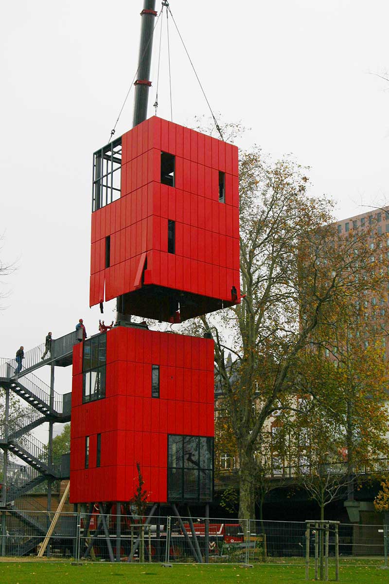 Frankfurt schneider & Schumacher architekten info box urban development performative project performative sculpture situation project situation urban space temporary sculpture installation